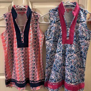 Lot of 2 Simply Southern Sleeveless Youth Dress Tops ~ Youth Small/Med ~ EUC